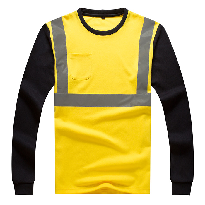 CT-04 反光帶T-Shirt(長袖) - each印服裝訂造專門店